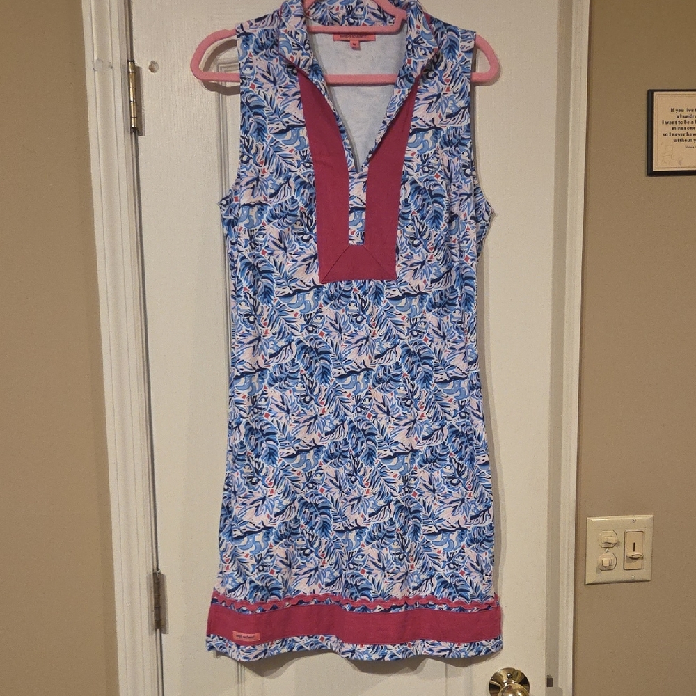 Simply Southern Pink and Blue Shift Dress